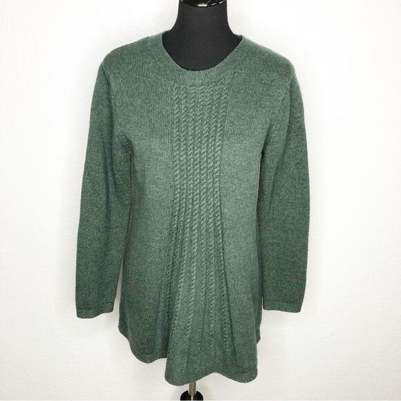 Soft Surroundings dark green wool blend sweater size Large - Picture 1 of 14